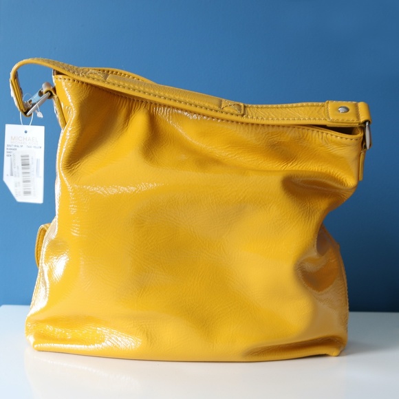 Michael Kors Yellow Patent Leather Handbag - Picture 1 of 3